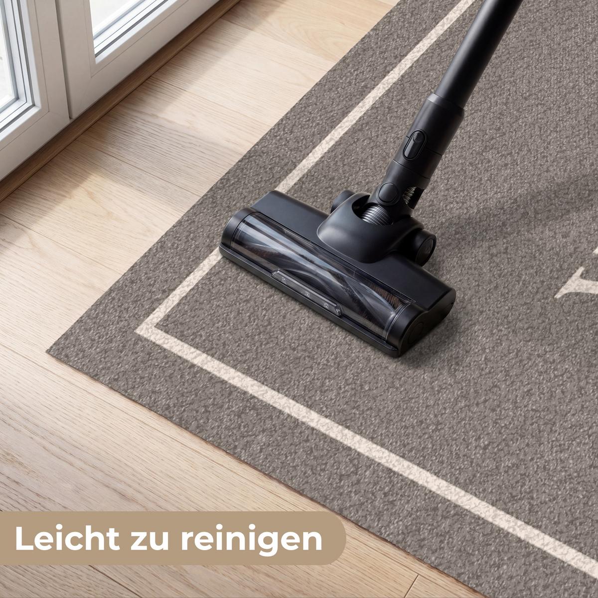 FUSSMATTE Willkommen - Braun Schmutzfänger 180x120 cm - Taupe, Kunststoff (180/0.4cm) - MuchoWow