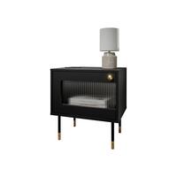 NACHTTISCH-SET Valerio 1D (2 Stück) - Goldfarben/Schwarz, Holzwerkstoff/Kunststoff (52/55/39cm) - MIRJAN24