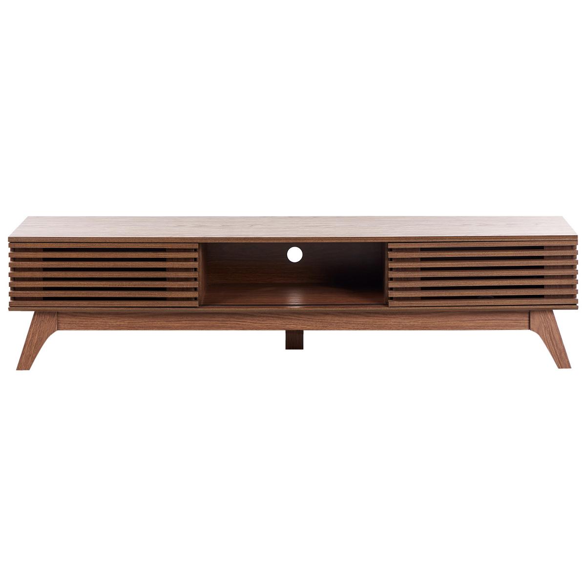 TV-MÖBEL Dunkelbraun Toledo - Braun, Holzwerkstoff (180/44/40cm) - Beliani