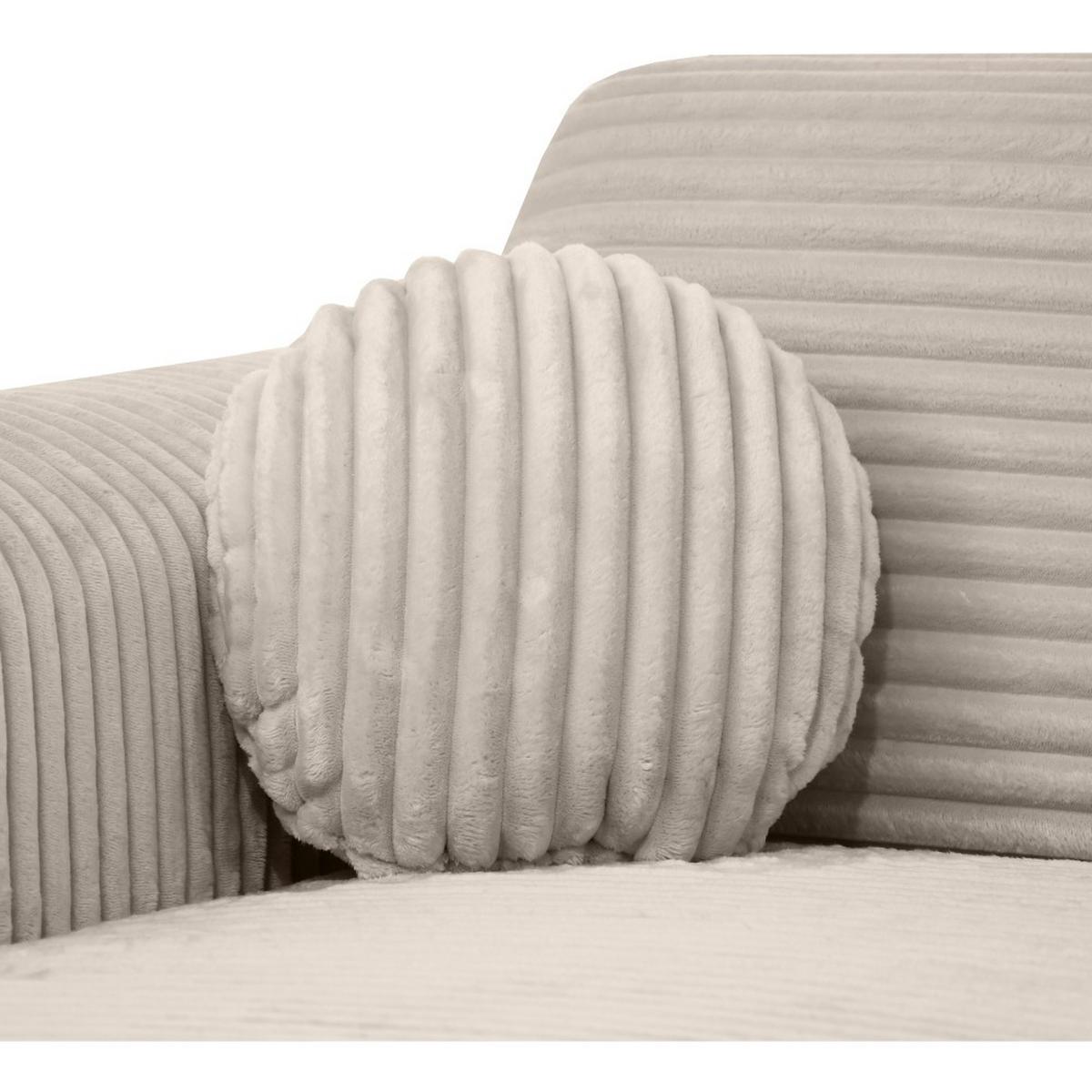 ECKSOFA Puerto, ohne Schlaffunktion, Beige, links - Beige/Schwarz, Textil (269/170cm) - Beautysofa