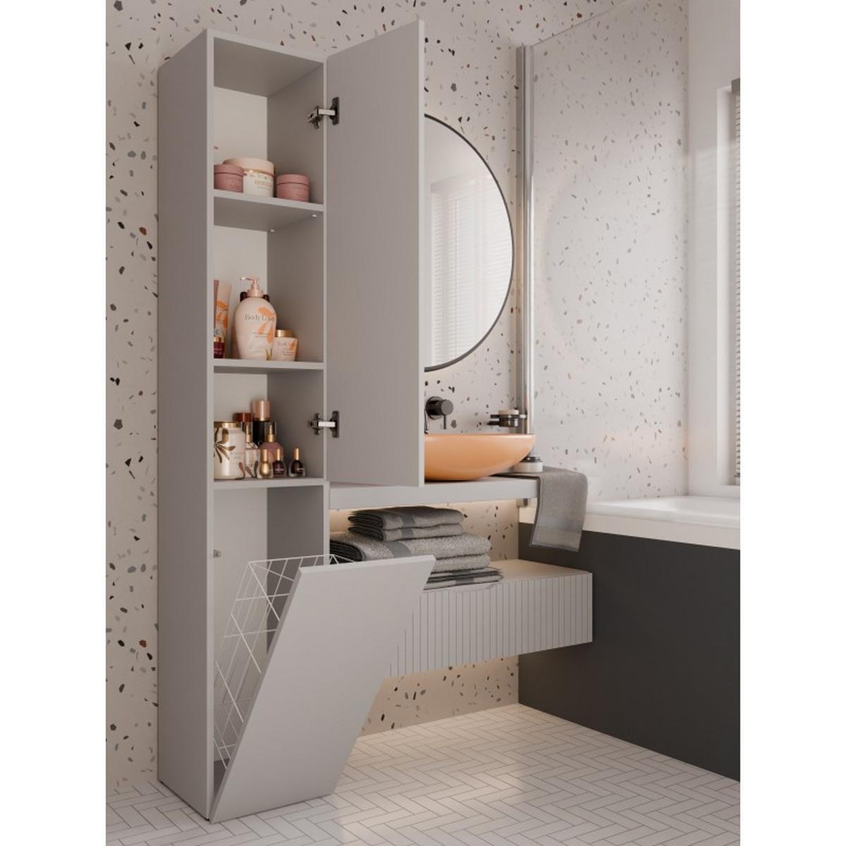 BADEZIMMERSCHRANK Kaschmir 31/174/30 - Kaschmir, Holzwerkstoff (31/174/30cm) - RAUMHIRSCH FURNITURE