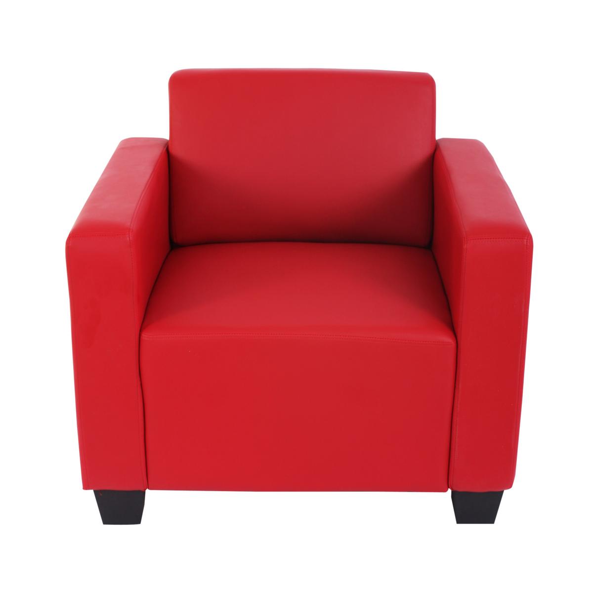COUCH-GARNITUR Rot - Rot, Textil (258/76/186cm) - MCW