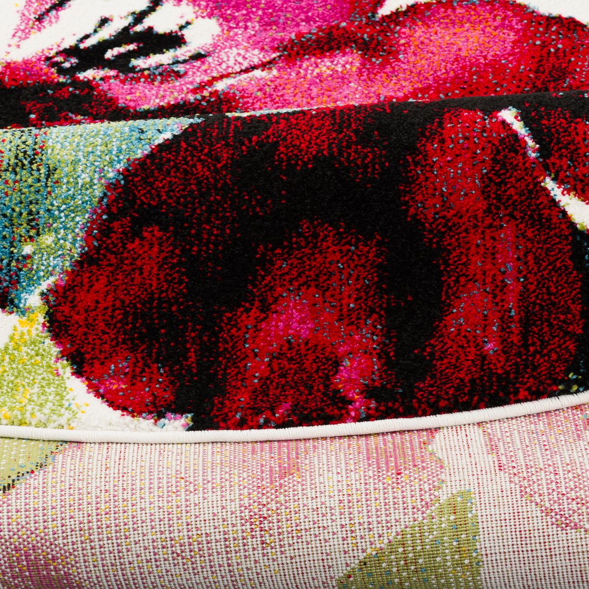 DESIGNER TEPPICH BRILLIANT BLUMEN RUND - Rosa, Textil (200/200cm) - Pergamon