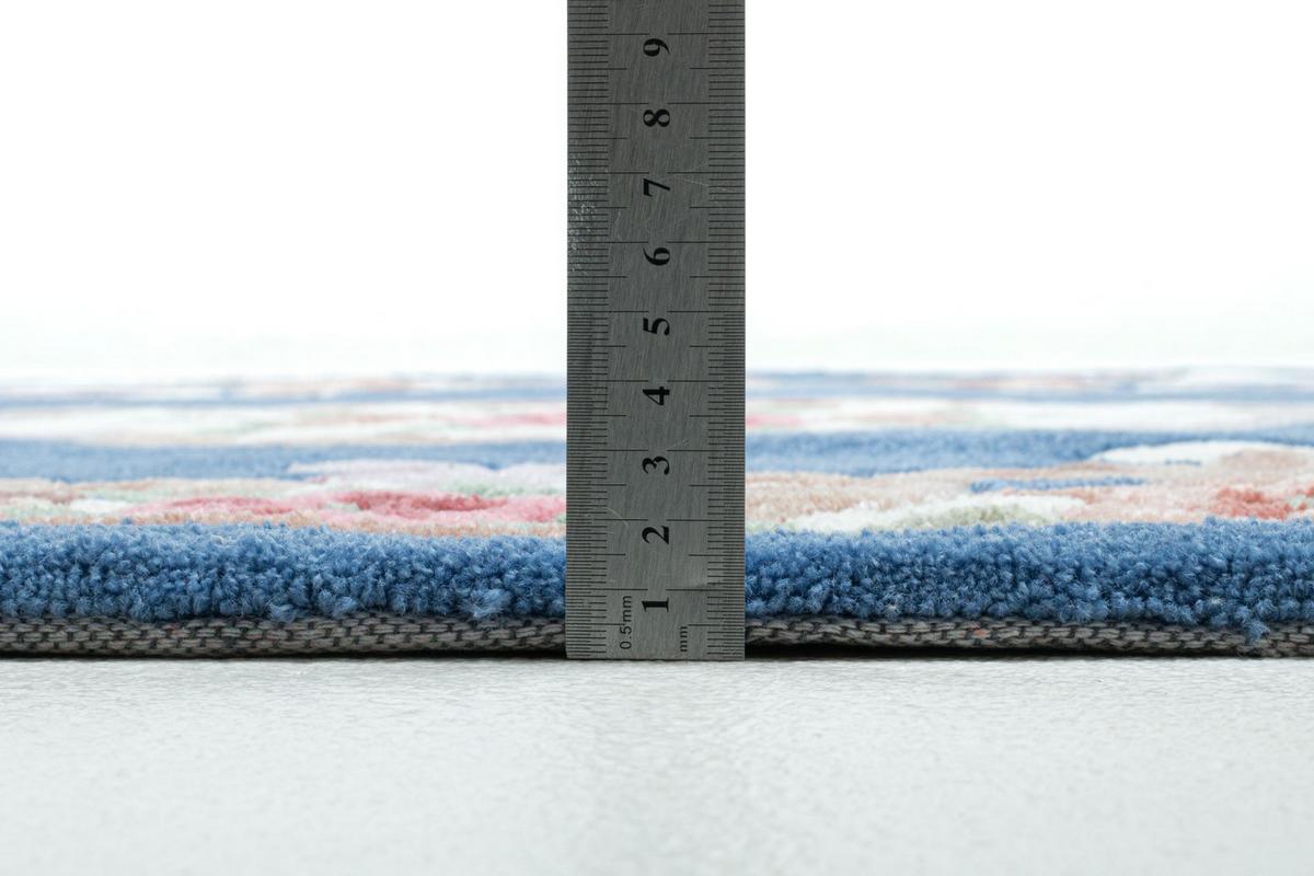 HANDTUFTTEPPICH Ming 120x170 cm - Blau, Textil (120/170cm) - THEKO