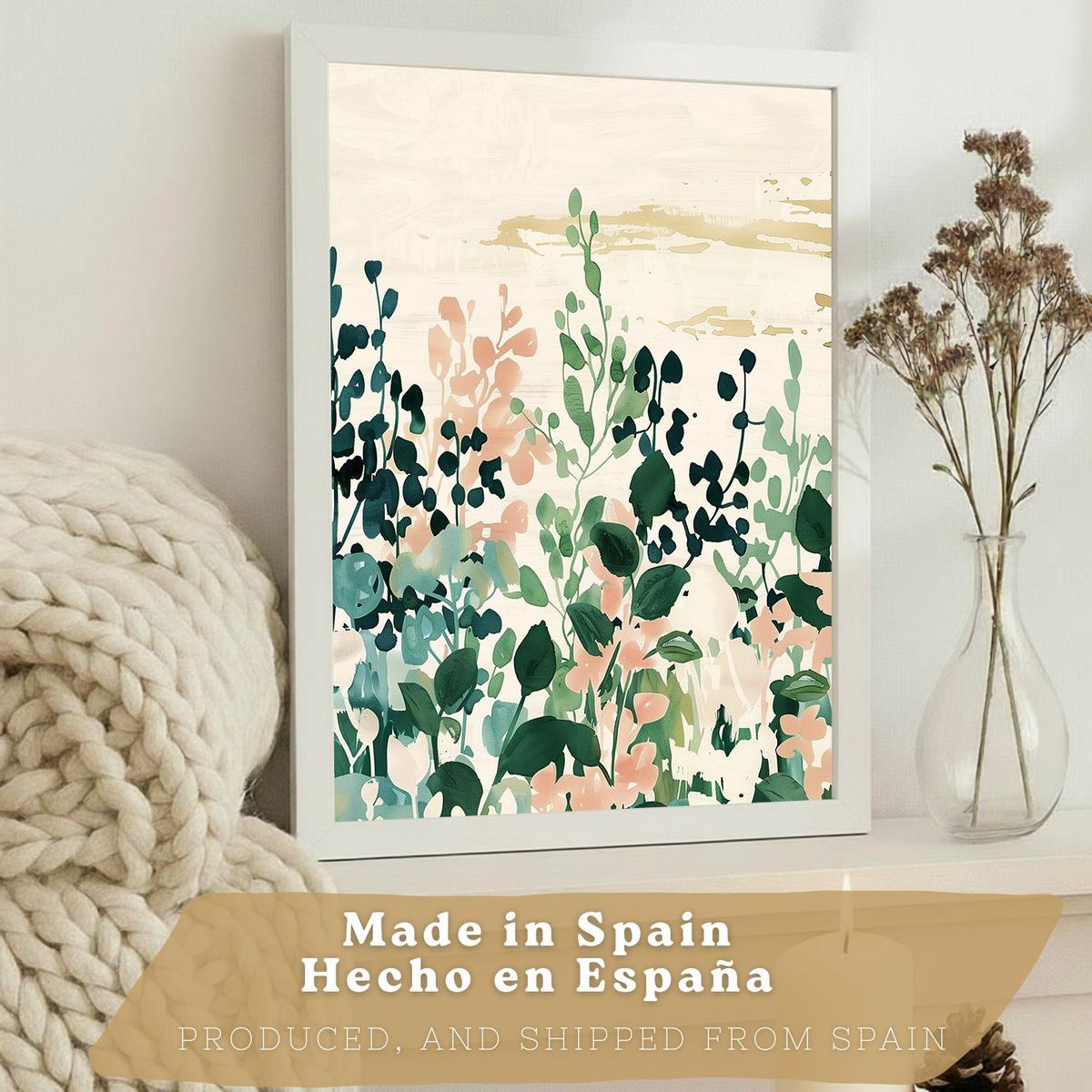 POSTER 3er-Set Wandbilder Floral Bäume modern Wohnzimmer Deko, Schlafzimmer, Küche, Badezimmer Weißer Rahmen A3 - Weiß, Papier (29.7/1/42cm) - Nacnic