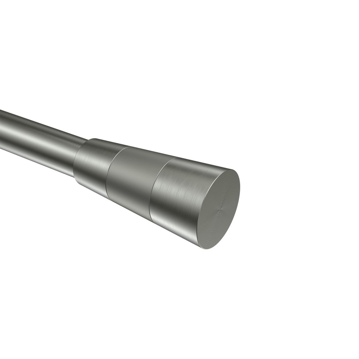 ENDSTÜCKE FÜR GARDINENSTANGEN 20 mm Ø, Tanara Edelstahl-Optik/Satin-Silber, Packung 2 Stück - Edelstahlfarben/Silberfarben, Metall (6.5/3.2/3.2cm) - INTERDECO