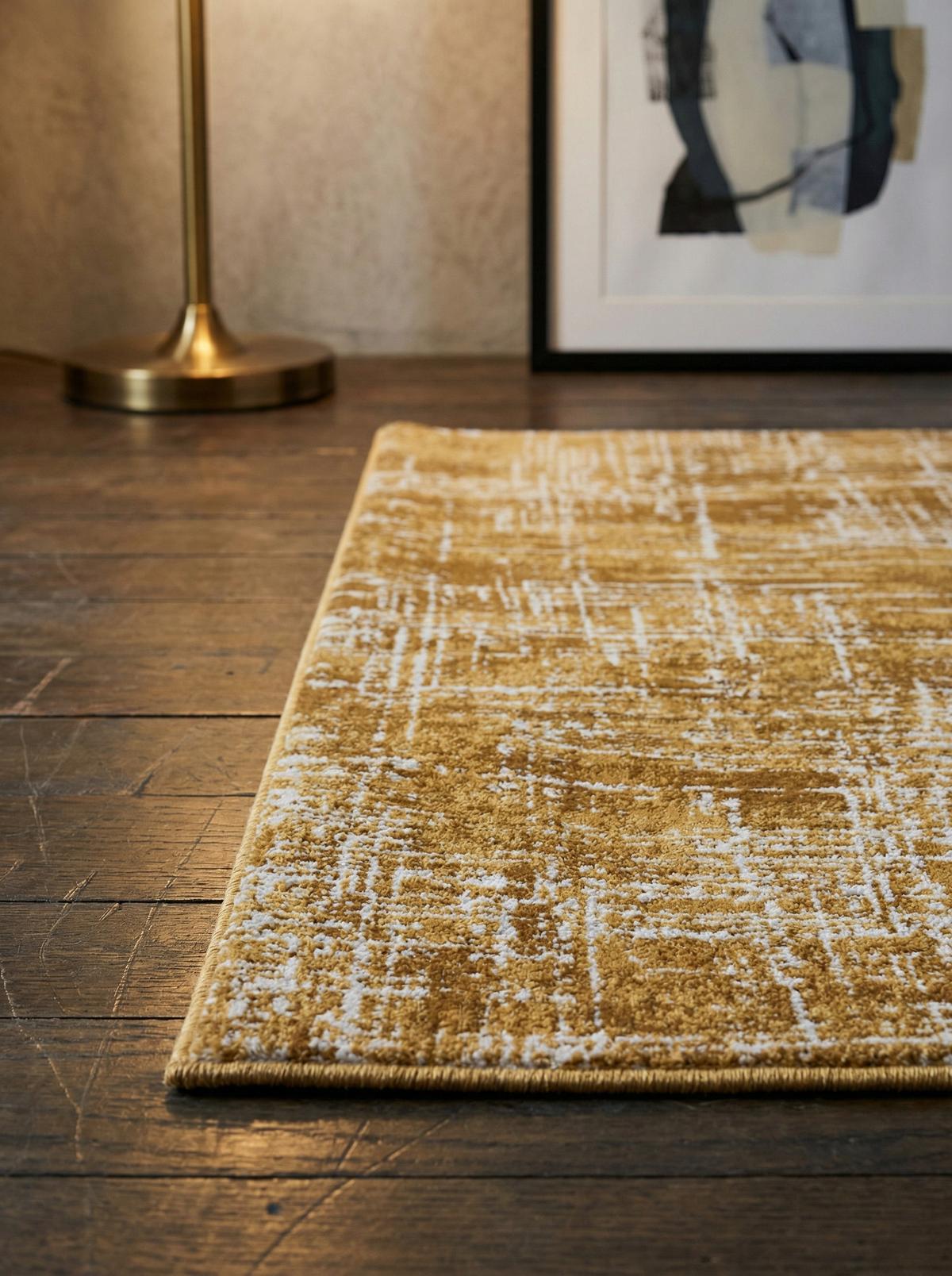TEPPICH TIBER-Rom, abstrakt, Senfgelb, 120 x 170 cm - Gelb, Textil (170/120cm) - KADIMA DESIGN