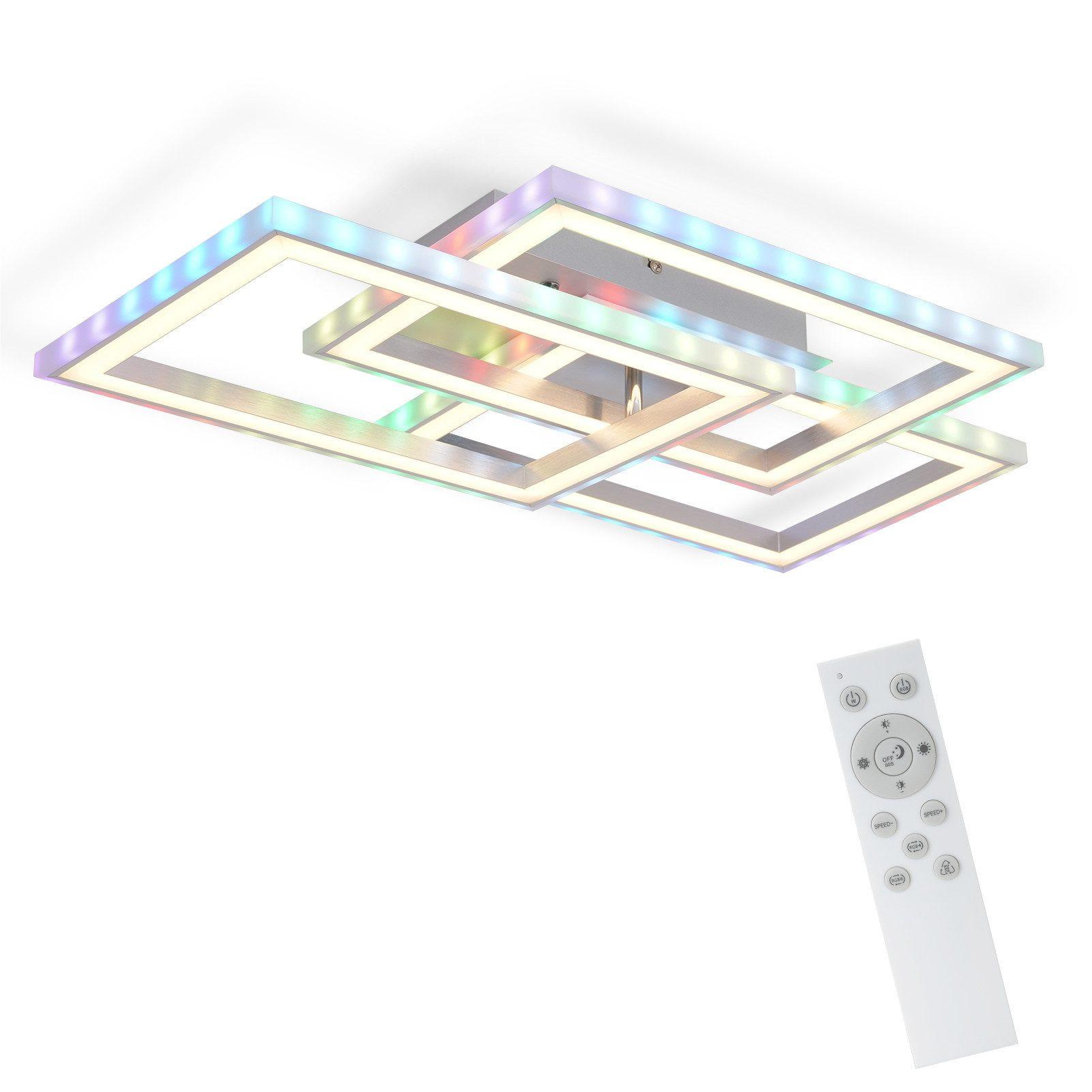 LED-DECKENLEUCHTE Grimmenwacht 33.5/9.0/54.0 cm - Silberfarben, Metall (54/33.5/9cm) - ZMH