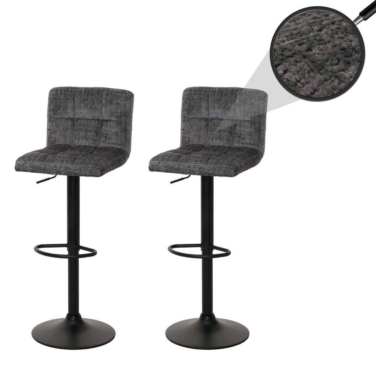 BARHOCKER Grau 2er-Set - Grau, Textil (38/107/41cm) - MCW