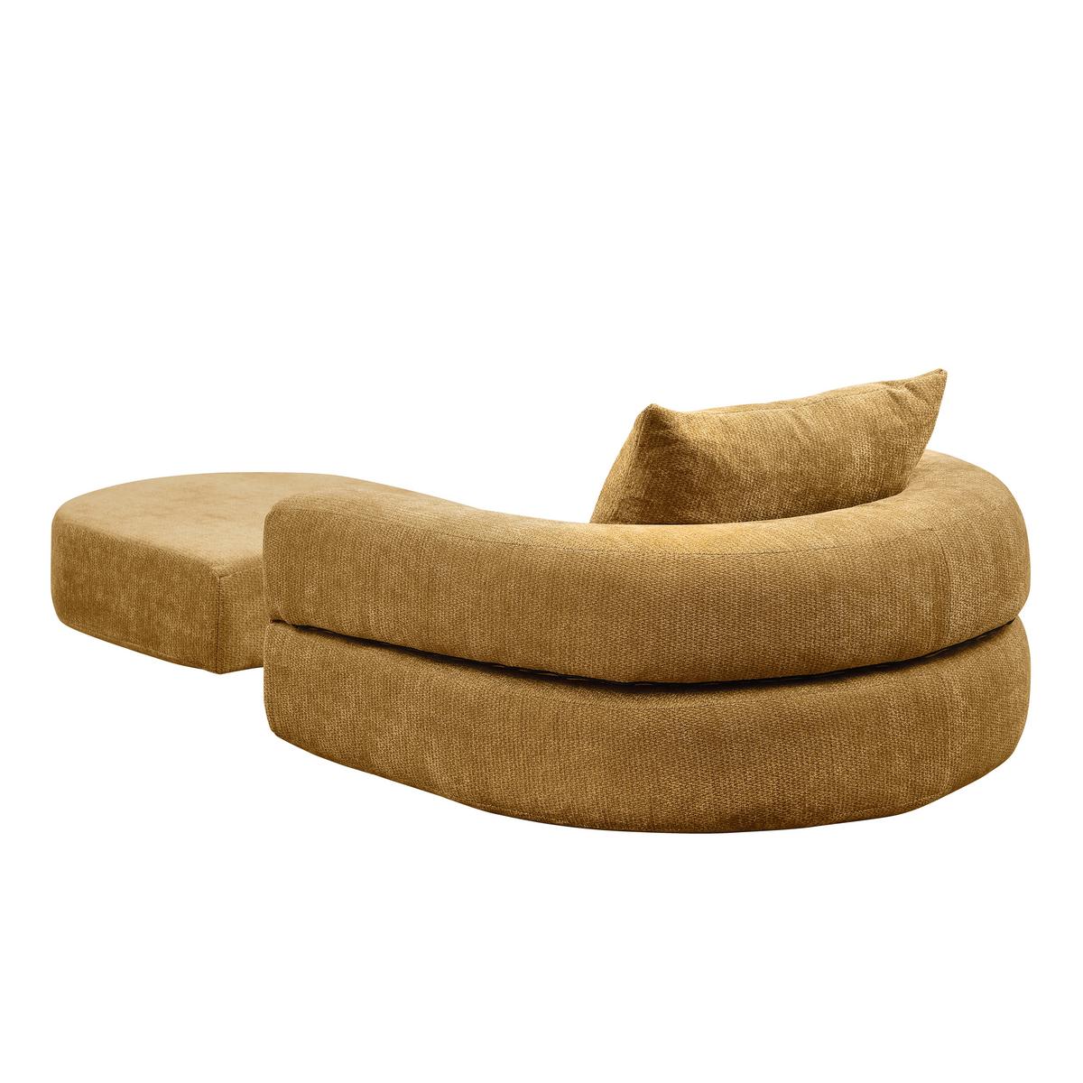 SCHLAFSESSEL in Chenille-Optik - Taupe, Textil (100/42/90cm) - Urban Meuble