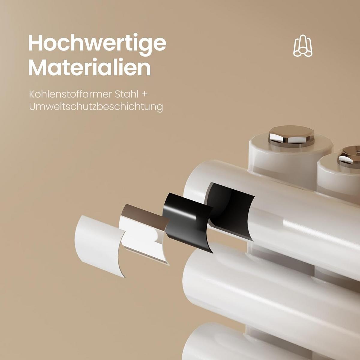 HEIZKÖRPER wasserführend Weiß 166/60/7,5 cm - Weiß, Metall (60/166/7.5cm) - EMKE