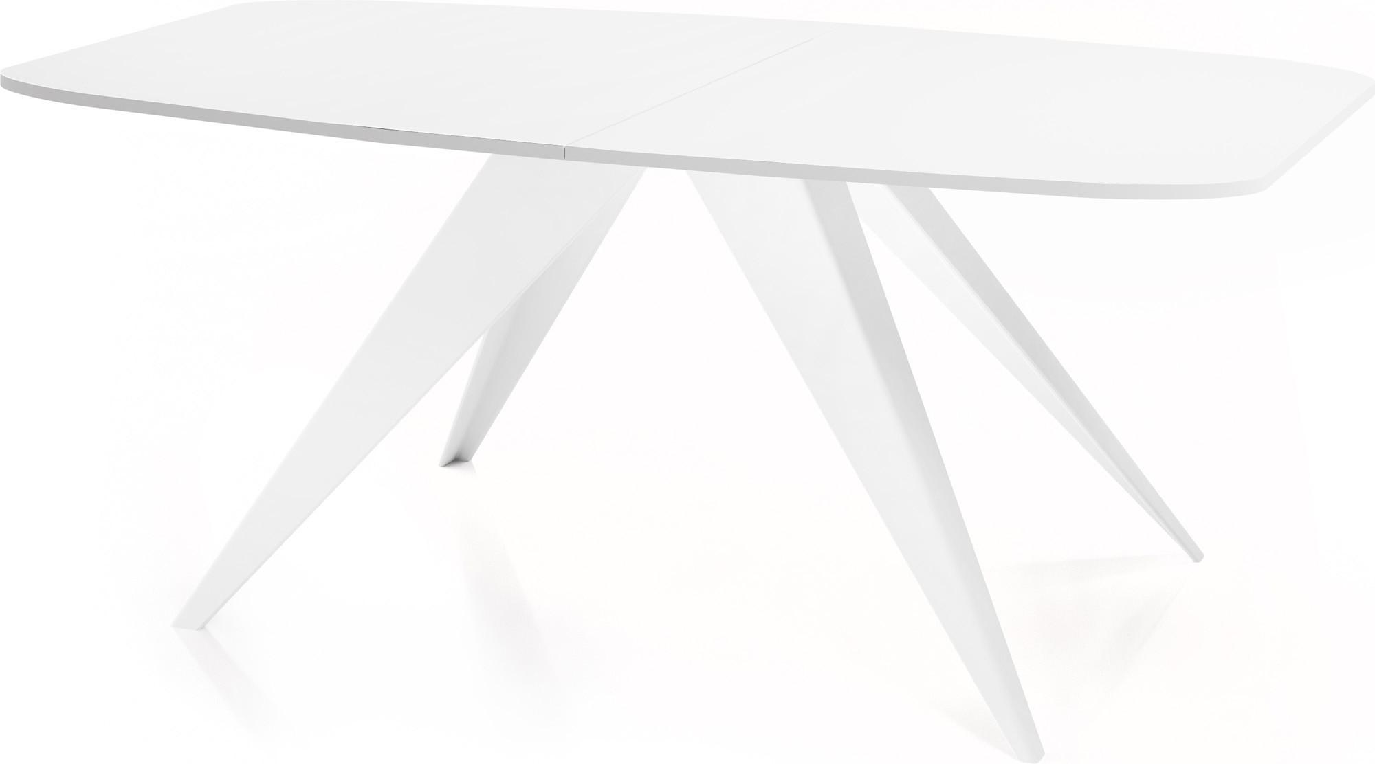 ESSTISCH Fatina rechteckig ausziehbar, Weiß 160-198/90/76 cm - Weiß, Holzwerkstoff/Metall (80/200/76cm) - WFL GROUP