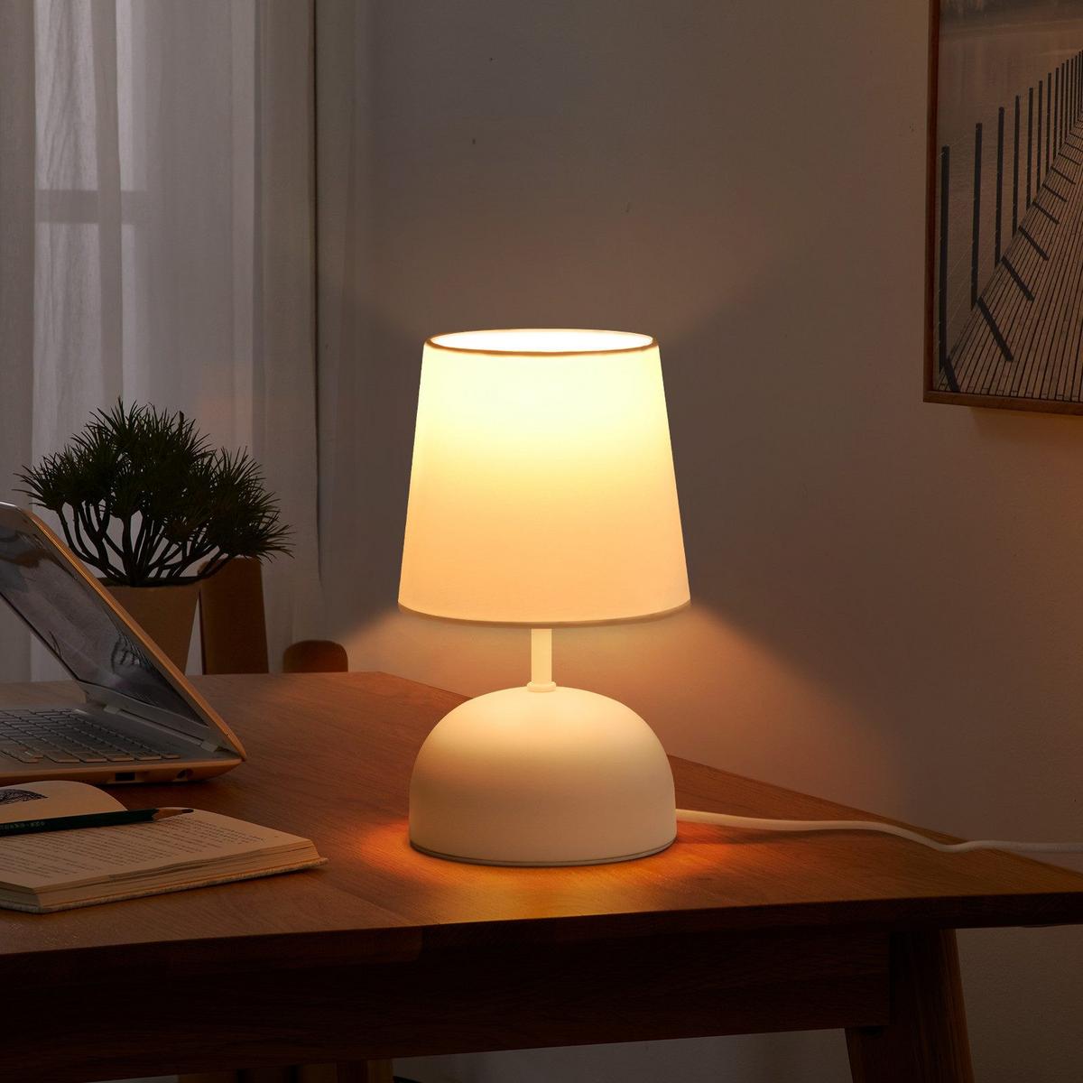 TISCHLAMPE Darius 14/14/24.5 cm - Weiß, Metall (14/14/24.5cm) - ZMH