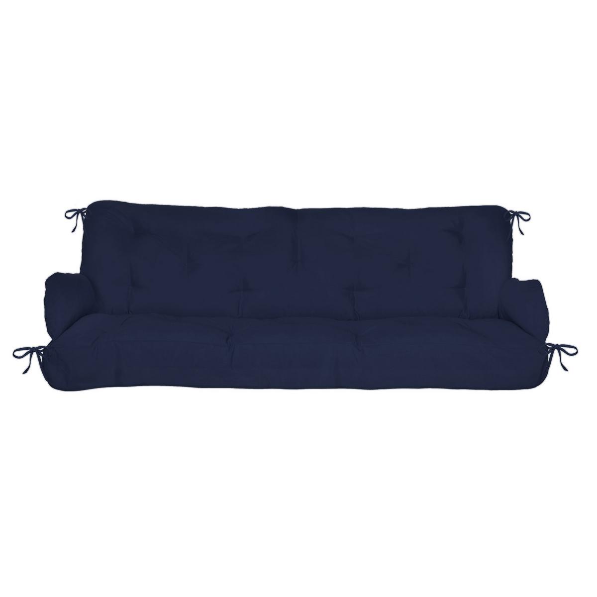 AUFLAGE für Hollywoodschaukel Flair HS 180/50/8cm Dunkelblau - Dunkelblau, Textil (50/8/180cm) - Beautissu 
