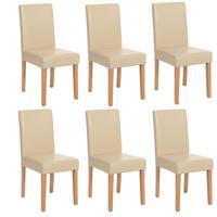 ESSZIMMERSTUHL Beige 6er-Set - Beige/Creme, Textil (43/90/56cm) - MCW