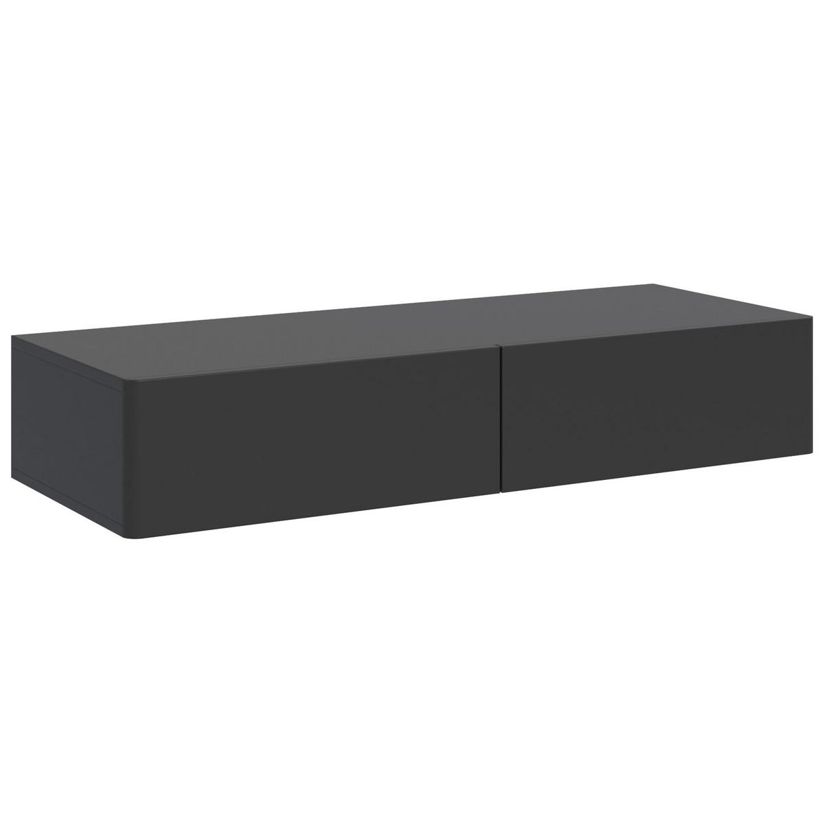 WANDKONSOLE Olio SCHWARZ 110 CM - Schwarz, Holzwerkstoff (110/17/41.6cm) - Selsey