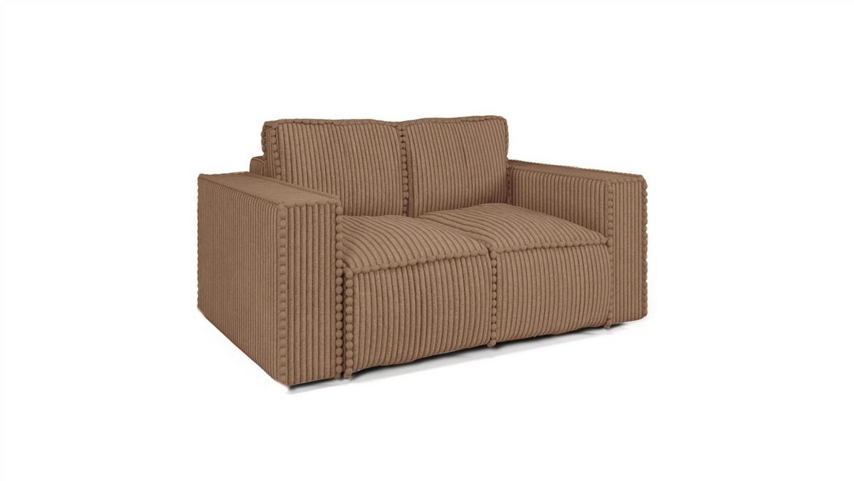 SOFA 2-sitzer Vajana - Rotbraun, Holzwerkstoff/Textil (150/86/102cm) - Fun Möbel