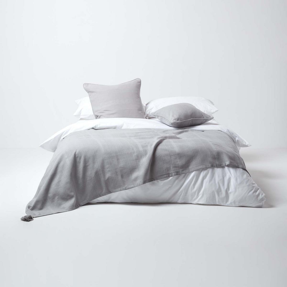 ÜBERWURF Rajput 225/255 cm, 100% Baumwolle - Hellgrau, Textil (225/255cm) - Homescapes