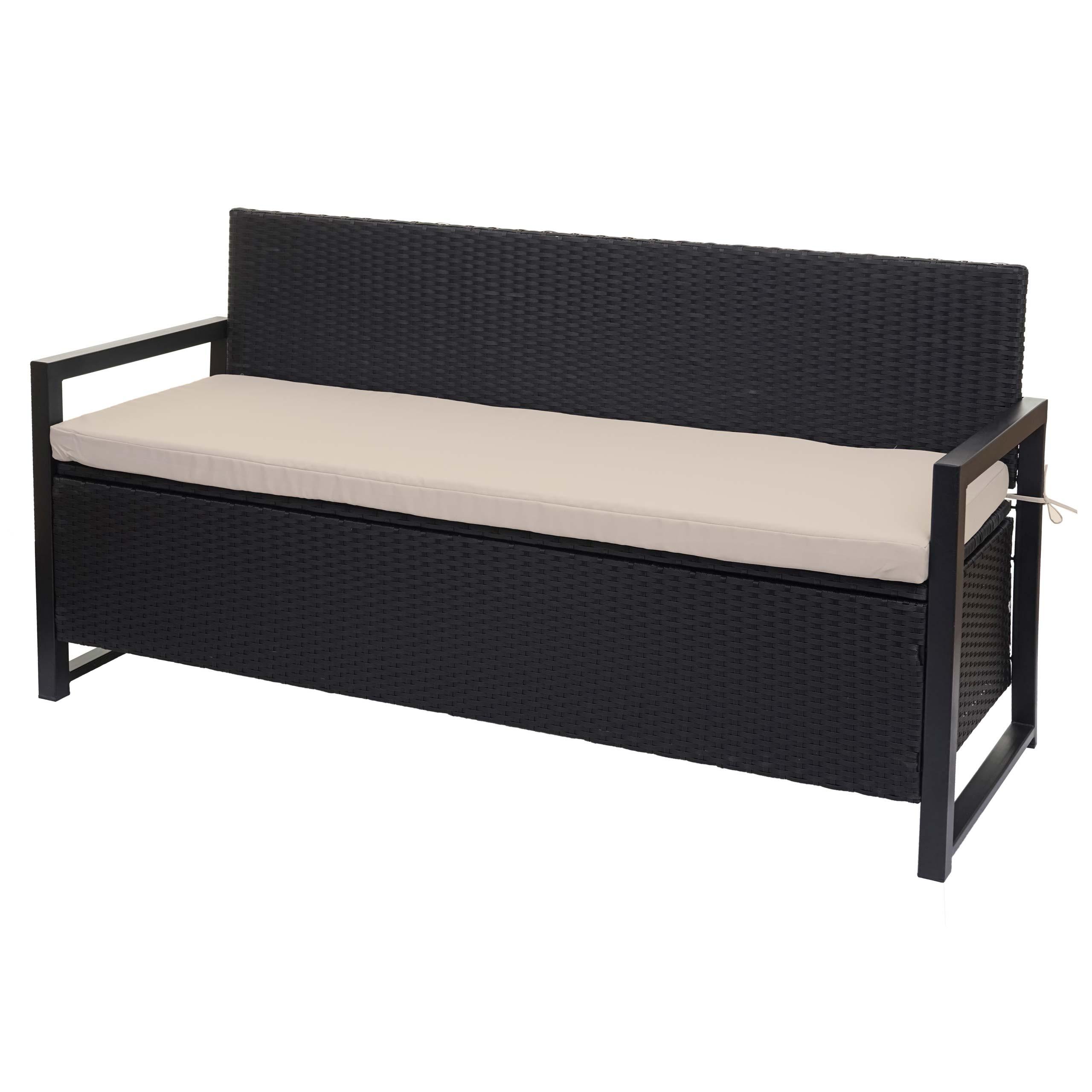 SITZBANK Anthrazit, Beige - Anthrazit/Beige, Kunststoff (164/87/57cm) - MCW