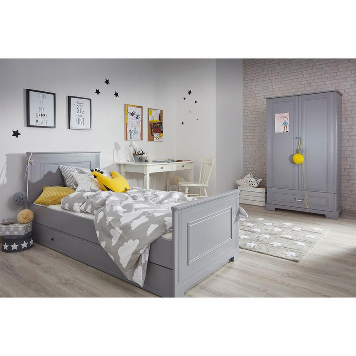 BETT 90/200 Grau - Grau, Holzwerkstoff (90/200cm) - Petits-meubles