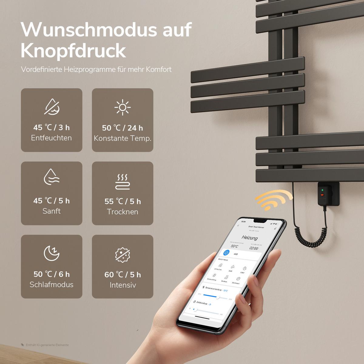 HEIZKÖRPER Elektrisch - Anthrazit, Metall (80/117.5/10cm) - EMKE