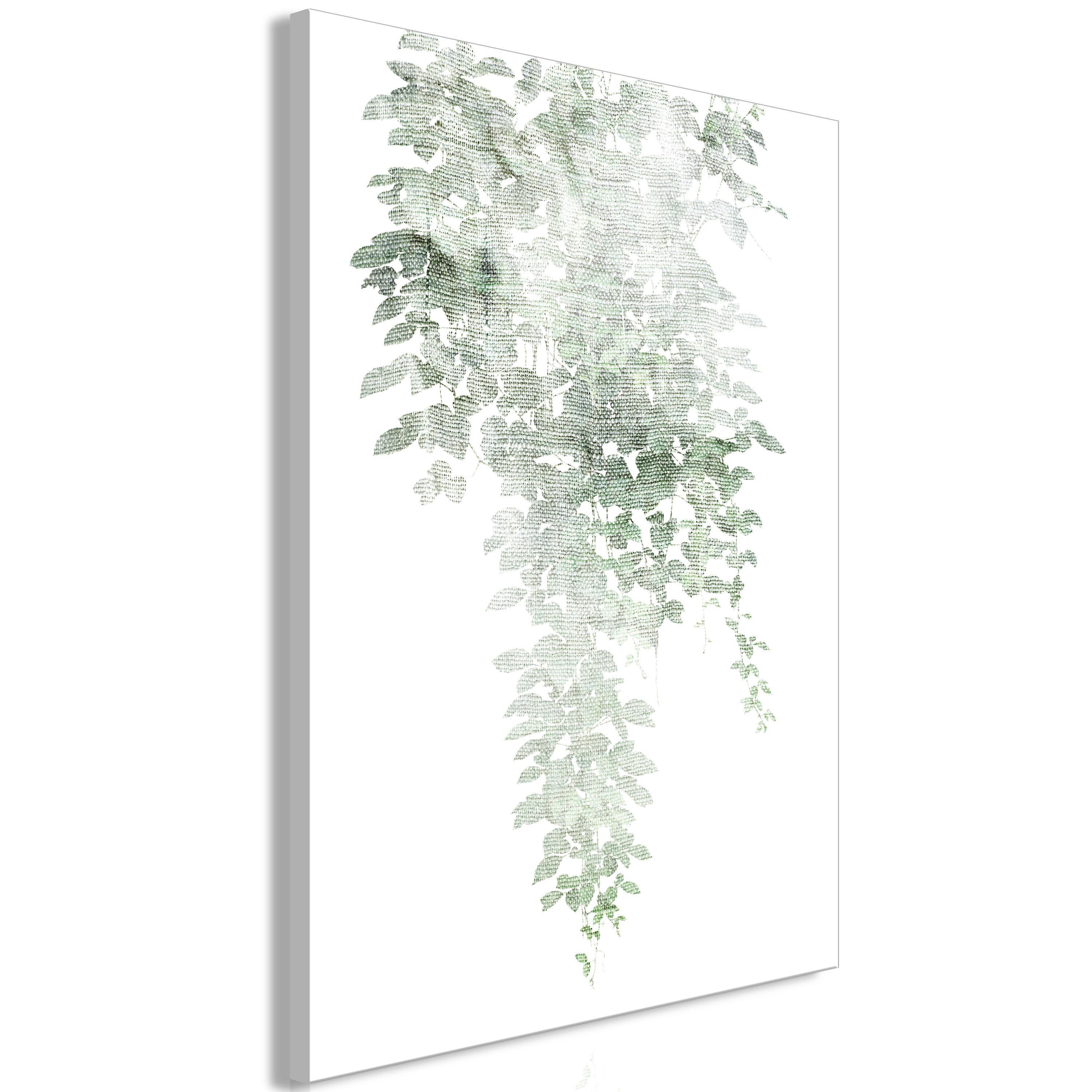 KUNSTDRUCK Grün 40/60 cm - Weiß/Grün, Textil (40/60cm) - KUNSTLOFT