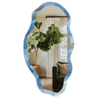 SPIEGEL 90x45 cm asymmetrisch mit Druck - Energiewirbel - Transparent, Glas (45/90/0.4cm) - TULUP
