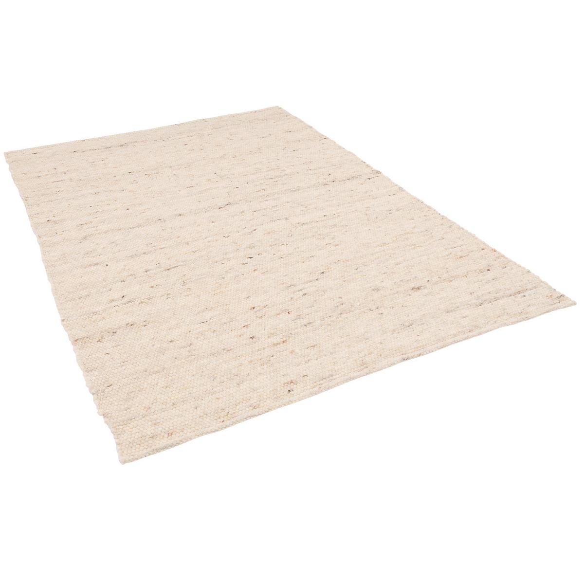 NATUR TEPPICH WOLLE ALASKA MELIERT - Beige, Textil (60/90cm) - Pergamon