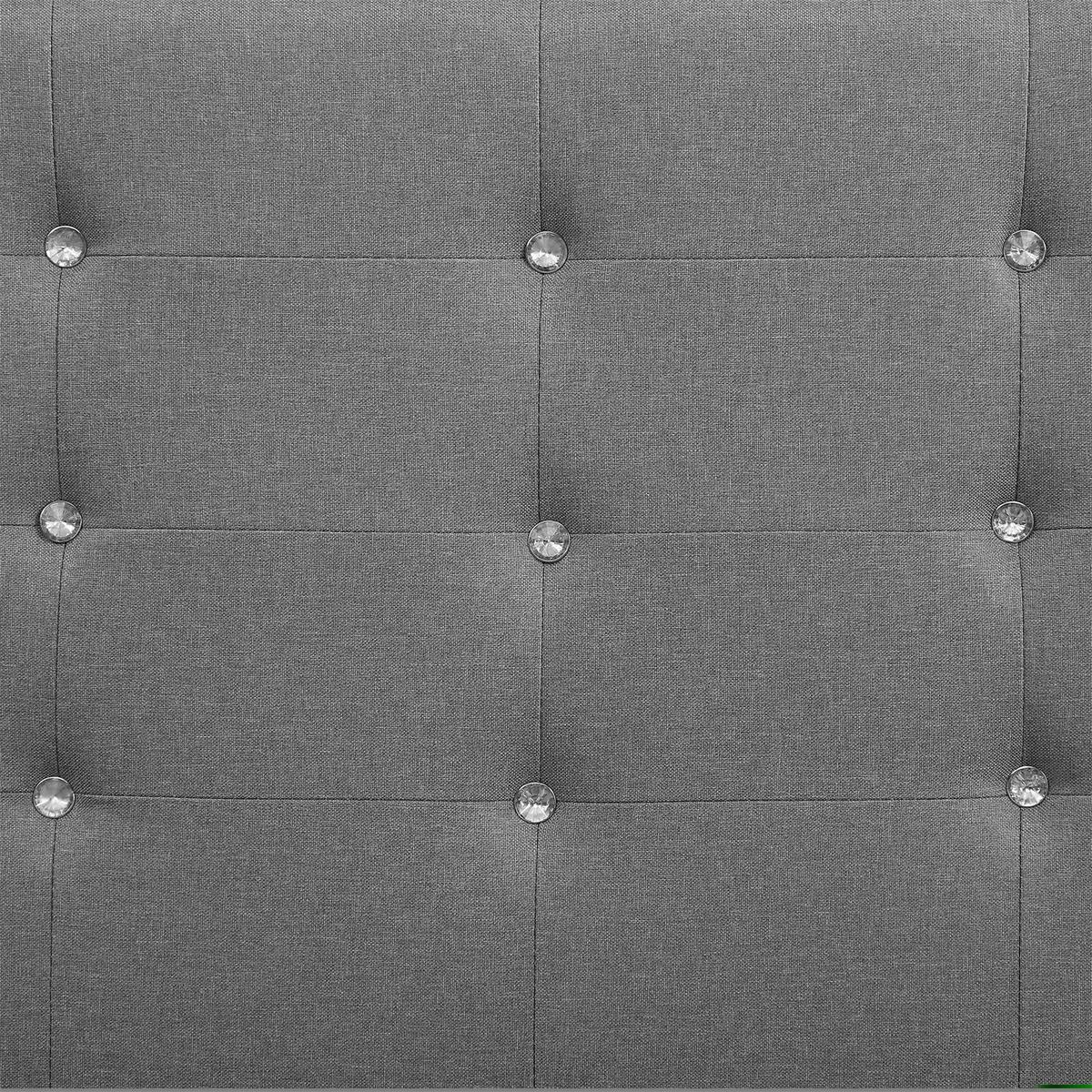 POLSTERBETT DELAWARE 90x200 cm grau - Grau, Textil (90/200cm) - CARO-Möbel