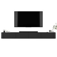 TV-LOWBOARD 2er-Set Aurora Schwarz matt 280 cm - Schwarz, Holzwerkstoff (280/30/35cm) - Meble Lindner