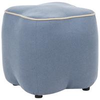 POUF Stoff Hellblau Juno - Hellblau, Textil (35/38/35cm) - Beliani