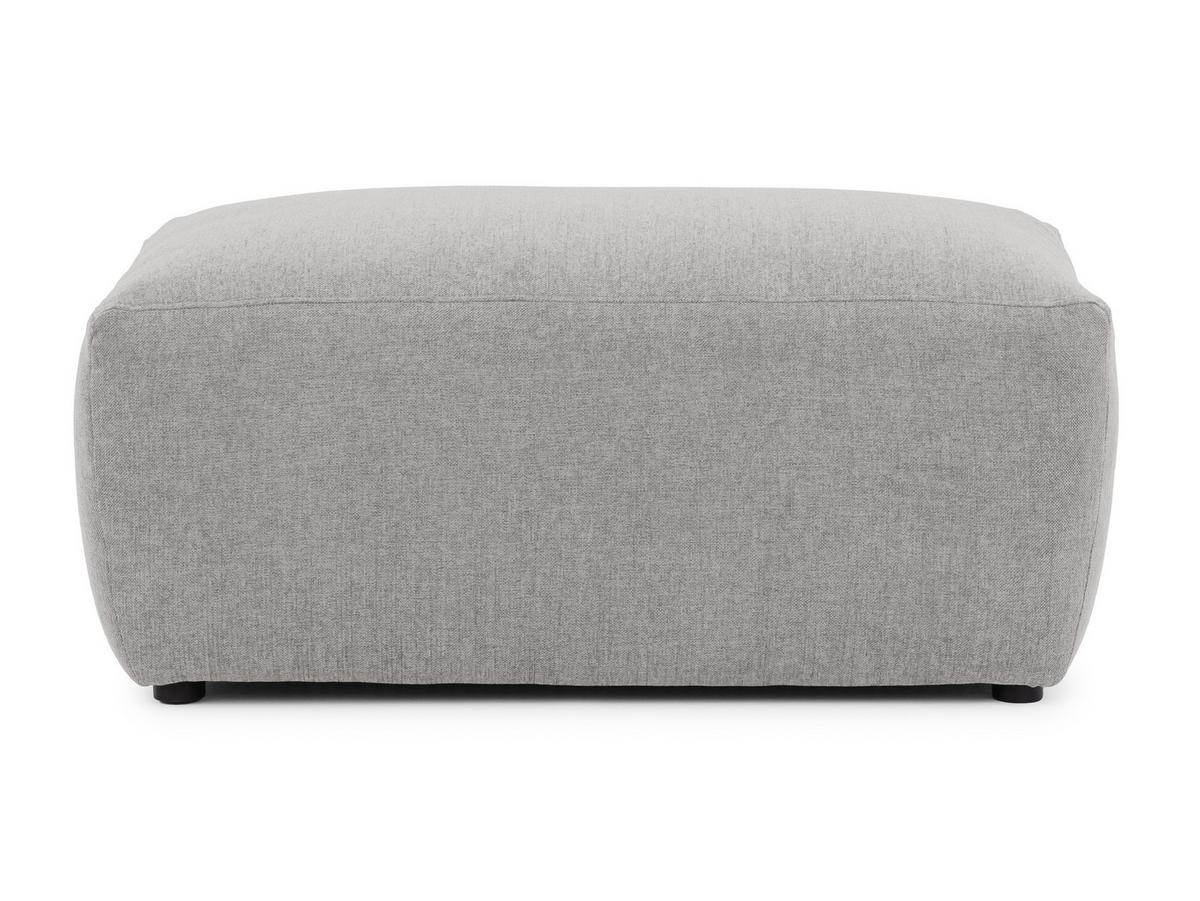 HOCKER Lennon aus Hellgrau Strukturstoff mit vielseitiger Nutzung - Hellgrau/Schwarz, Holz/Kunststoff (102/42/76cm) - S-Style