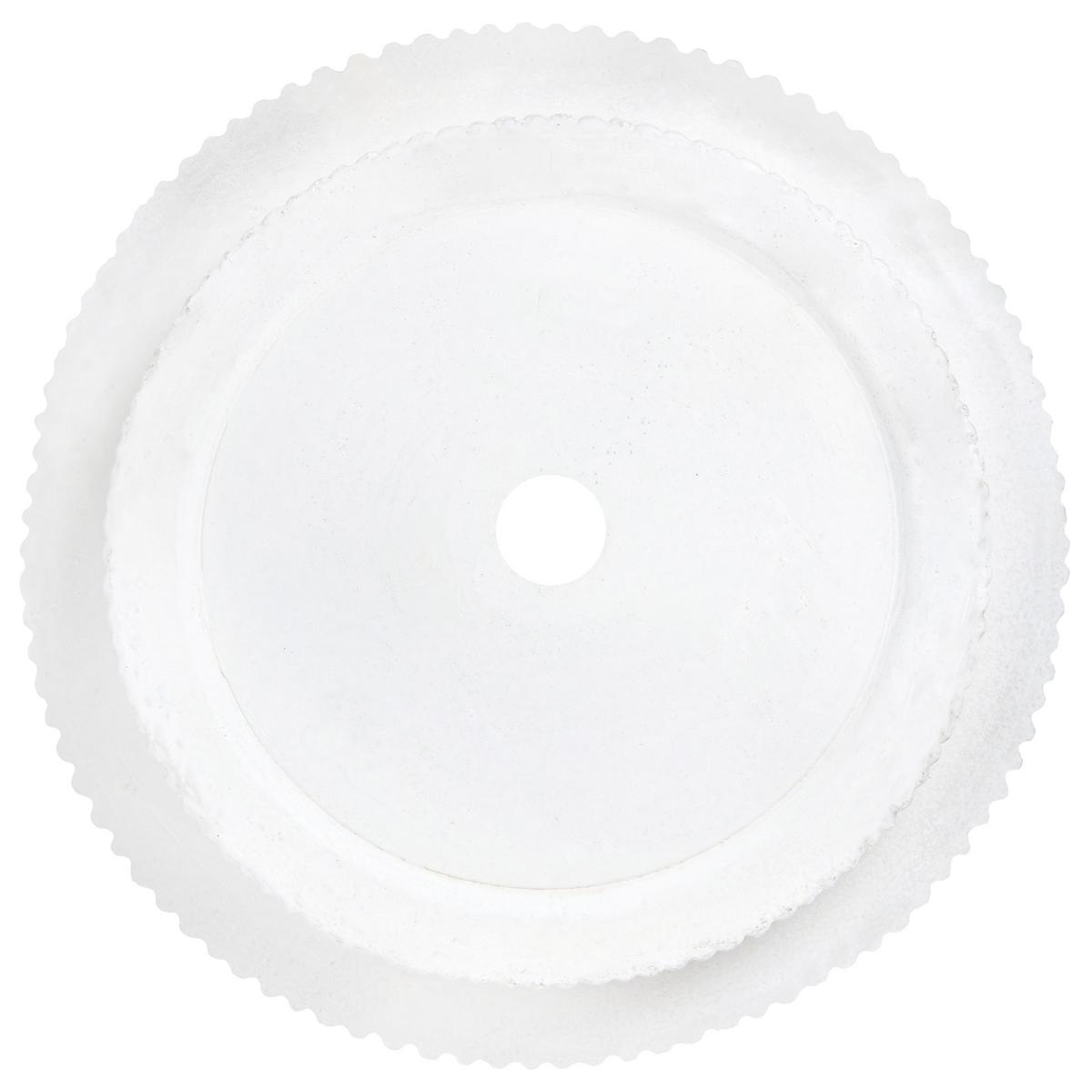 BLUMENTOPF Weiß Daria - Weiß, Naturmaterialien (30cm) - Beliani