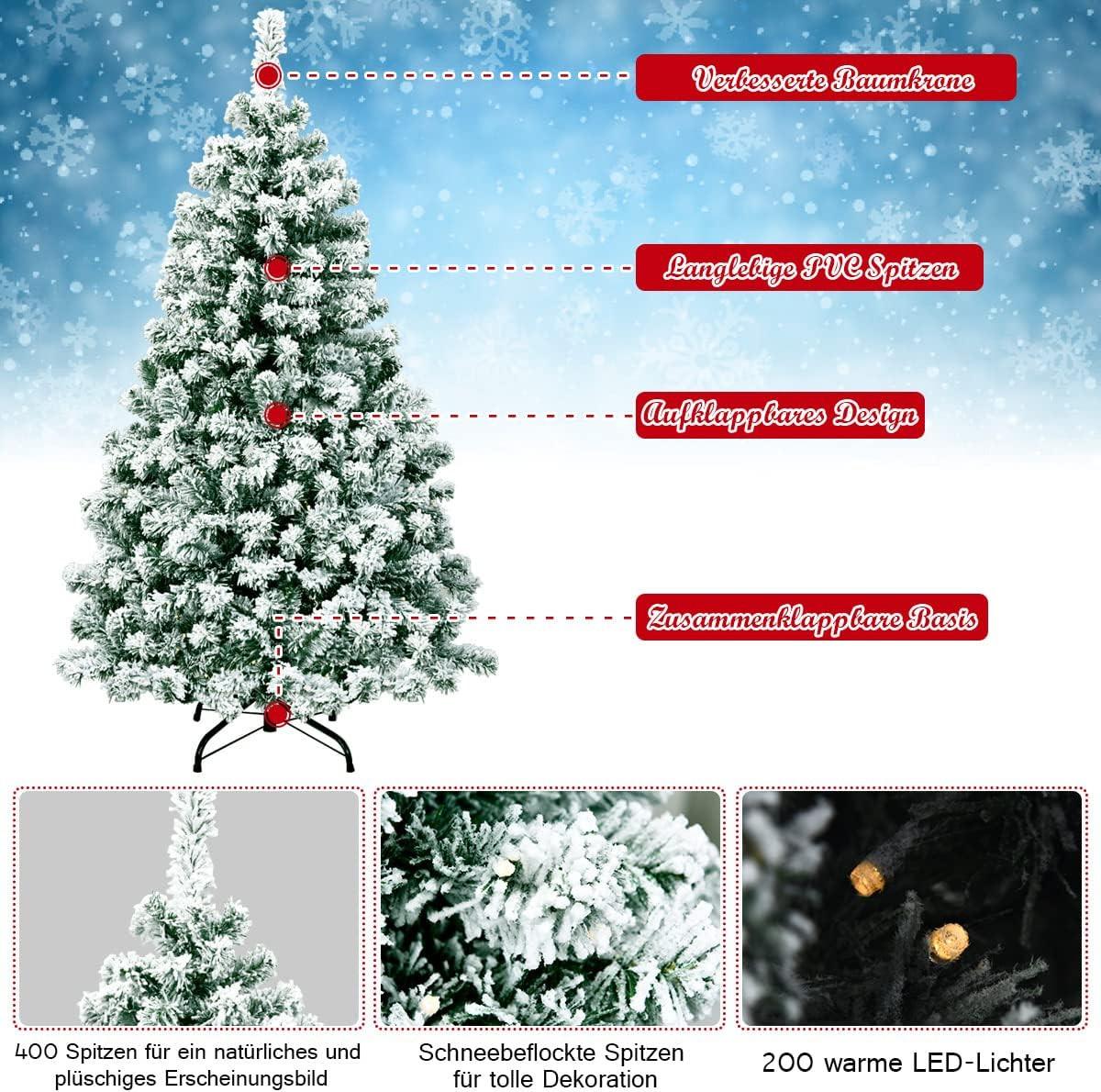 WEIHNACHTSBAUM Grün - Grün, Kunststoff (135cm) - COSTWAY