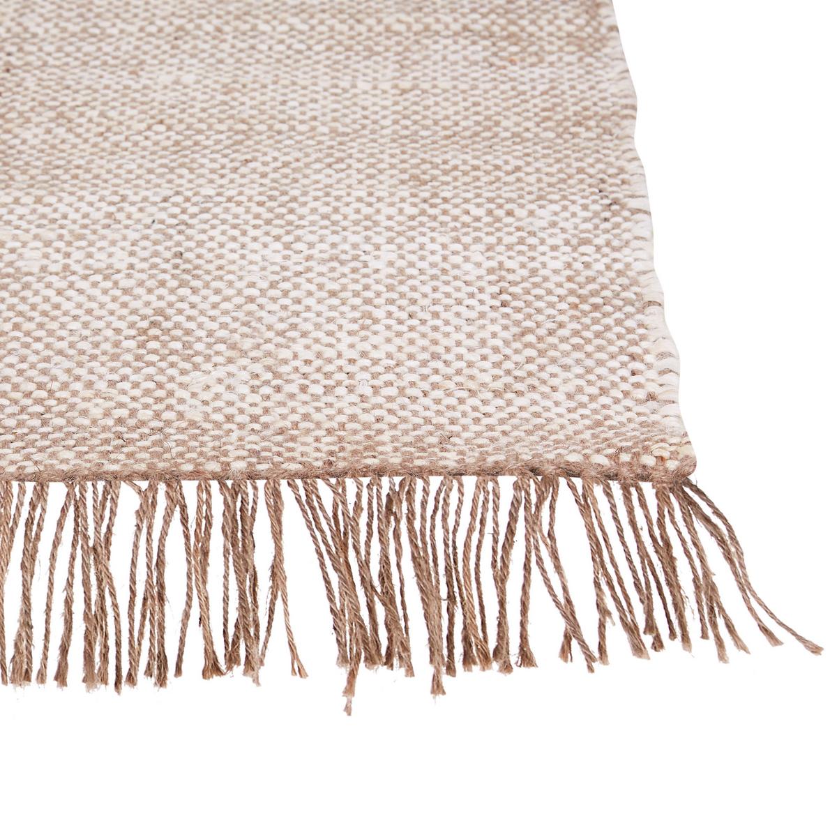 KURZFLOR-TEPPICH Samlar 200/140 cm - Braun, Naturmaterialien (140/200cm) - Beliani