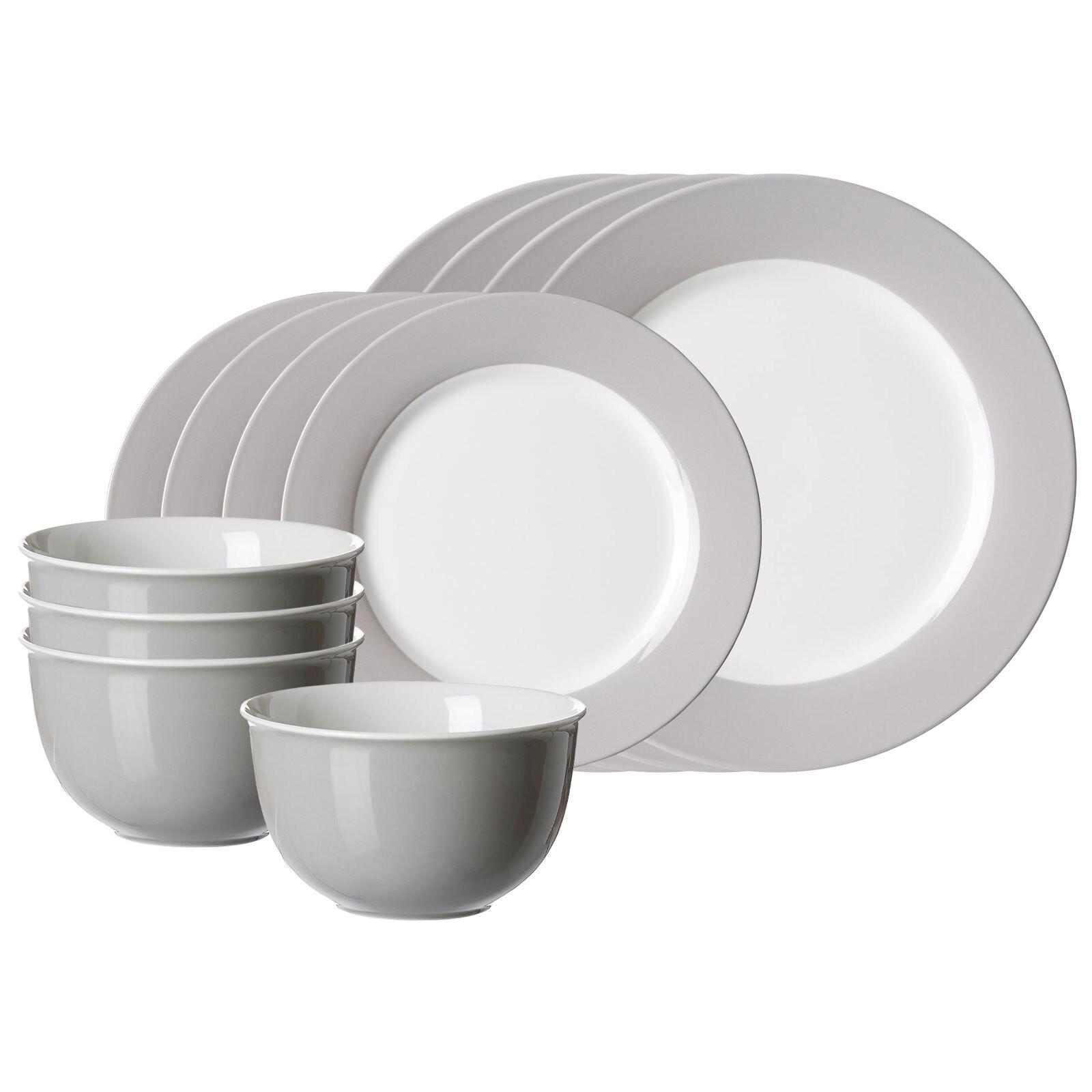 BASIC-SET Doppio Grau 12-tlg. - Grau, Keramik (2/2/2cm) - Ritzenhoff Breker