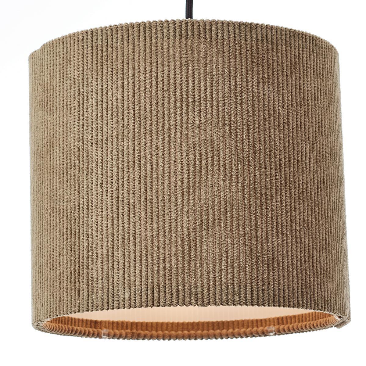 PENDELLEUCHTE Cord-Lampenschirm 60100/22 - Grau, Metall (23/94/150cm) - Brilliant