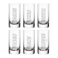 STAMPER Schnaps-Ensemble transparent 55 ml 6er Set - Transparent, Glas (0.055L) - LUXENTU