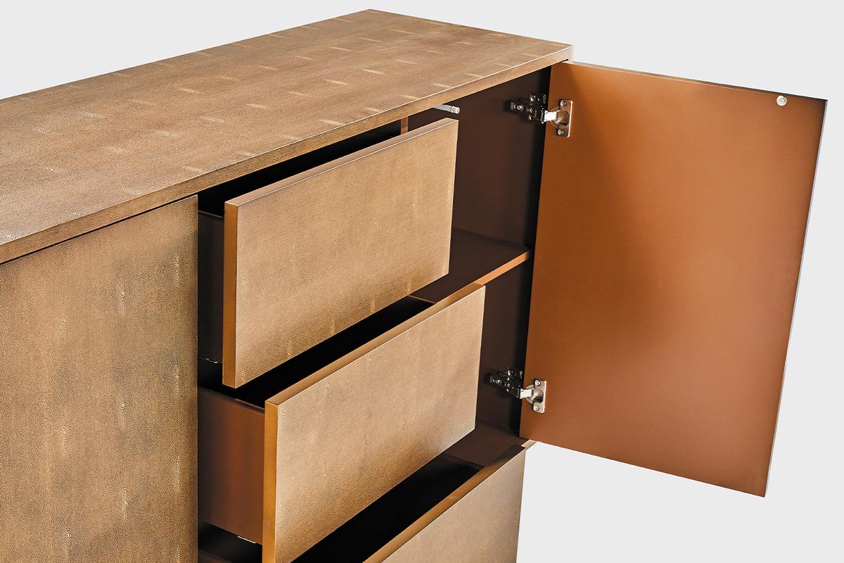 SIDEBOARD GALA Gold Holz - Goldfarben, Holz/Metall (140/85/40cm) - KAWOLA