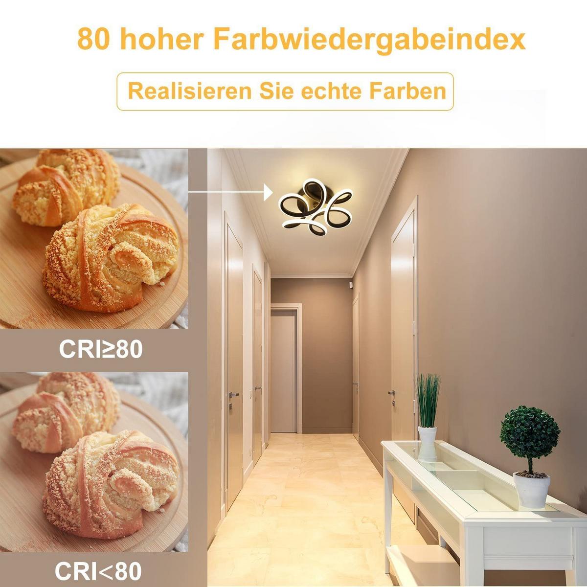 LED-DECKENLEUCHTE Hargenmark 22.5/8.5/25 cm - Schwarz, Metall (25/22.5/8.5cm) - ZMH