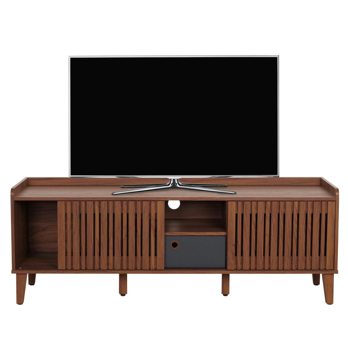 TV-RACK Walnuss Dekor - Walnussfarben, Holz (150/56/40cm) - MCW