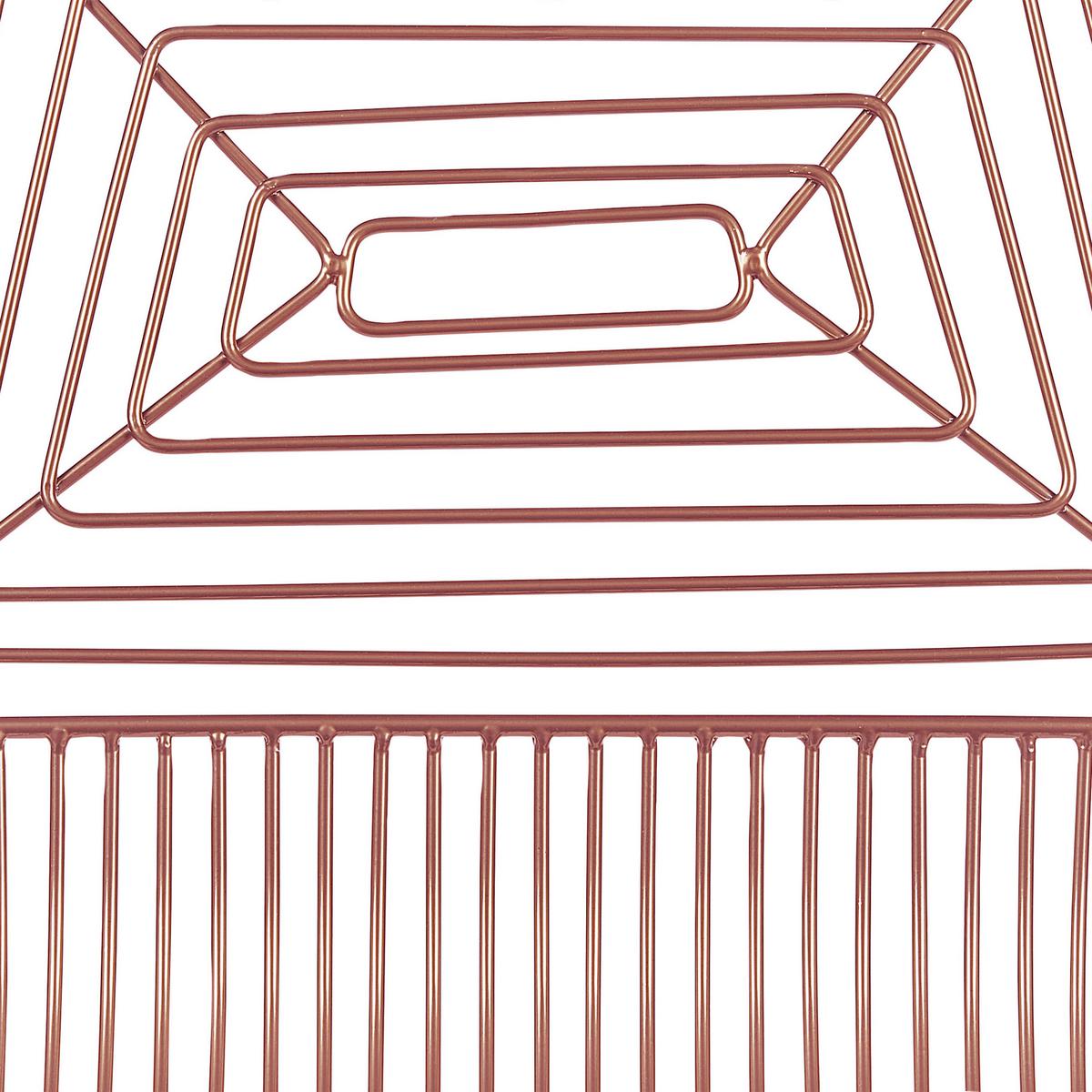 BARSTUHL 2er-Set Metall Roségold Bisbee - Roségold, Textil/Metall (50/110/49cm) - Beliani