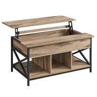 COUCHTISCH mit aufklappbarer Platte B100 cm - Braun, Holzwerkstoff (12.2/60/48cm) - Calicosy