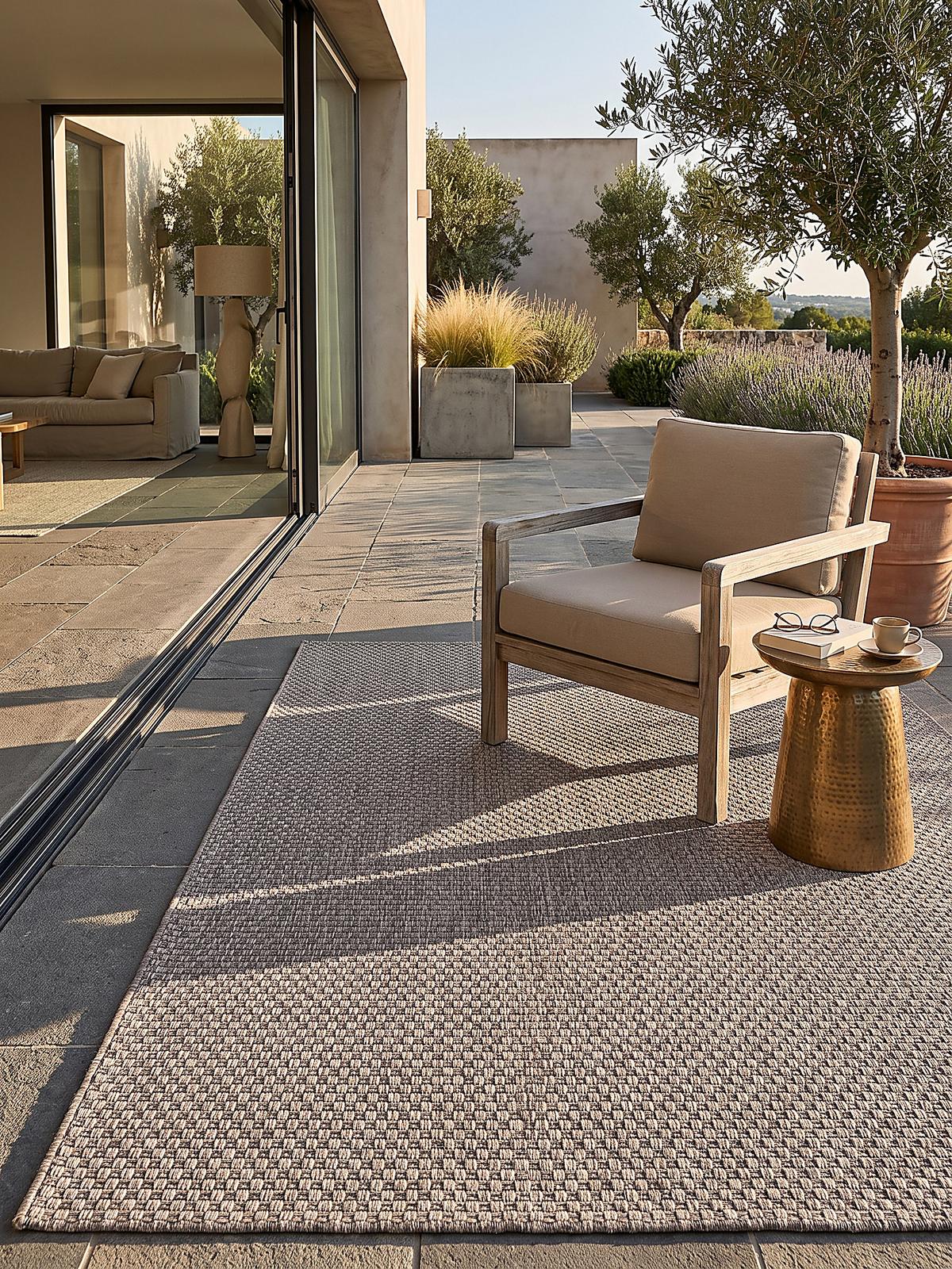 FLACHWEBTEPPICH Uni BROYE Polypropylen Taupe 160 x 230 cm - Braun, Textil (160/230cm) - KADIMA DESIGN
