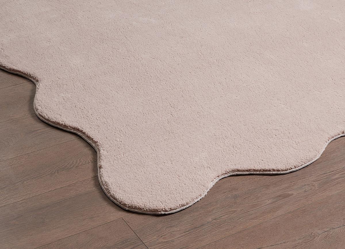 HOCHFLORTEPPICH Antirutsch Uni TIRSO Polyester Puderrosa 160 x 220 cm - Rosa, Textil (160/220cm) - KADIMA DESIGN