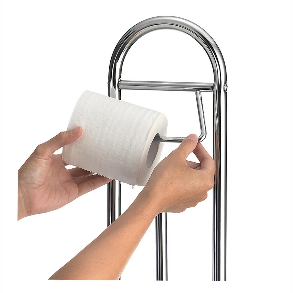 TOILETTENPAPIERHALTER EGON chrom - Chromfarben, Metall (19/63/19cm) - IDIMEX