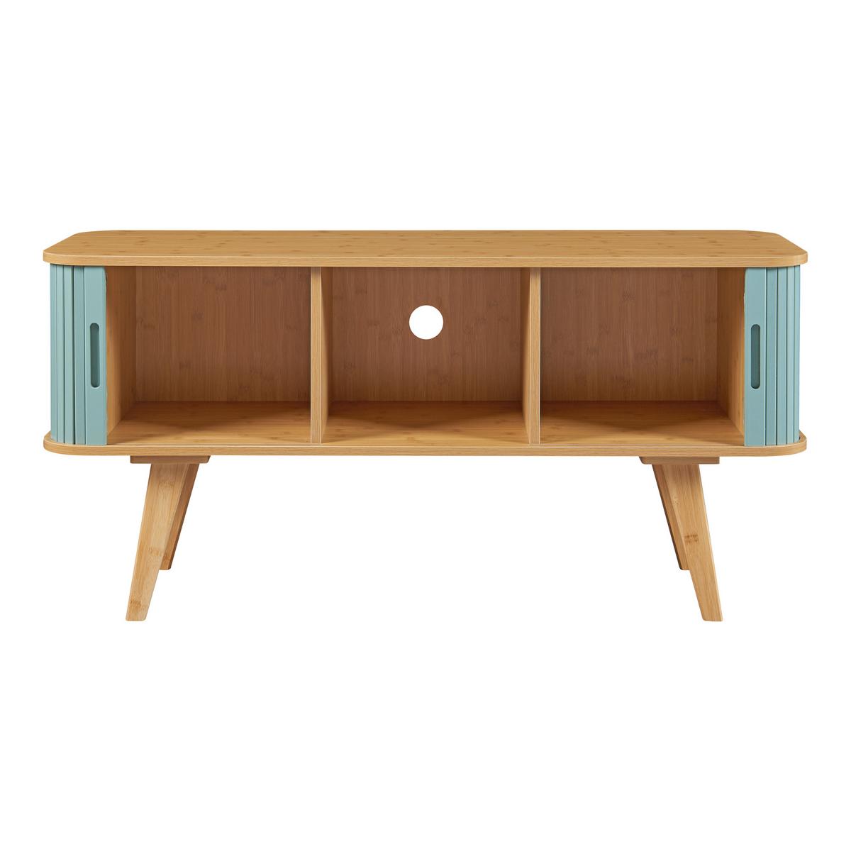 TV-ELEMENT Tysvær - Blau, Holz/Holzwerkstoff (120/58/40cm) - [en.casa]