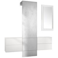 GARDEROBE Carlton Paneel in Beton Oxid Optik - Hellgrau, Holzwerkstoff (157/193/35cm) - Vladon