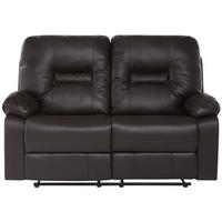 2-SITZER-SOFA Kunstleder Braun Bergen - Dunkelbraun, Kunststoff/Textil (146/101/73cm) - Beliani