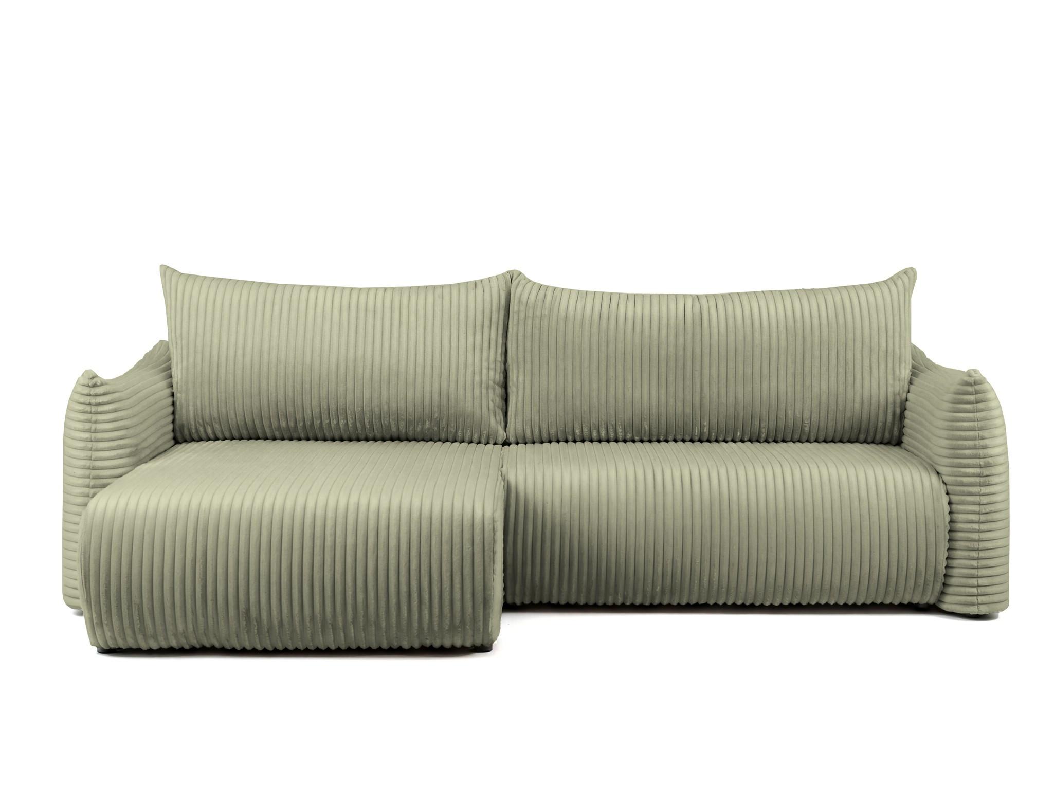 ECKSOFA Mailand Mit Schlaffunktion - Olivgrün, Holzwerkstoff/Textil (154/260cm) - Fun Möbel